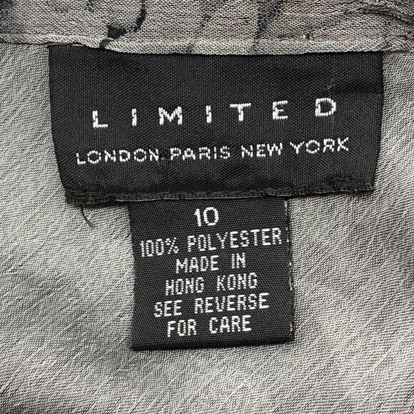 Limited Women's Lined Maxi Skirt Gray/Black Floral Side Buttons Flowy Size 10 - Picture 3 of 6